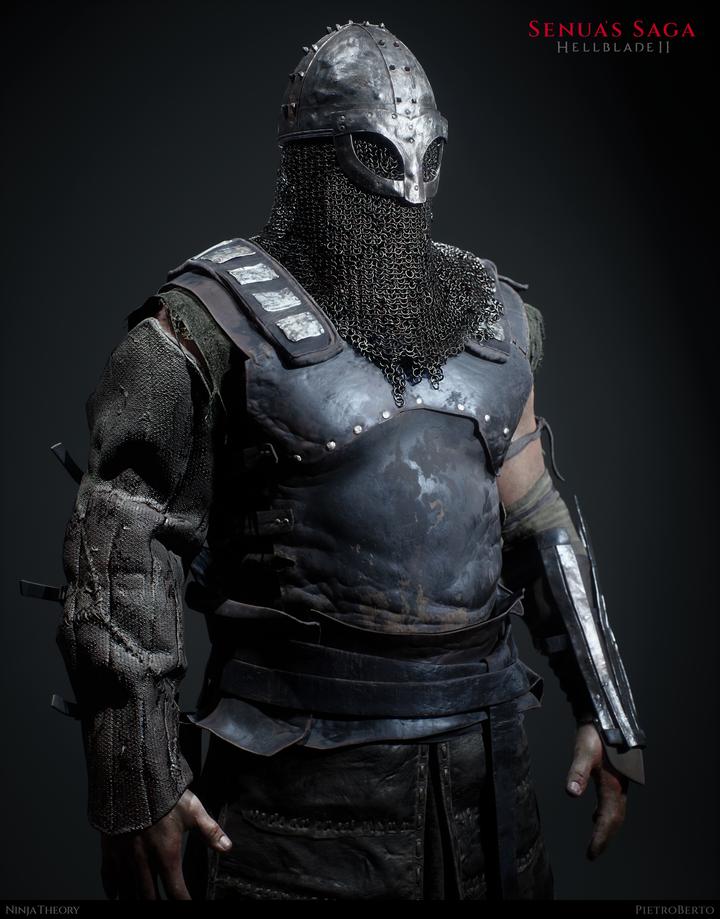 Armored Slaver bust render - Hellblade 2