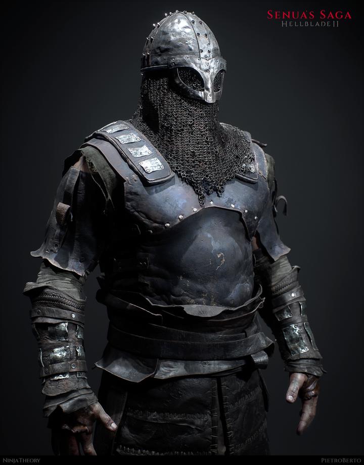 Armored Slaver bust render - Hellblade 2