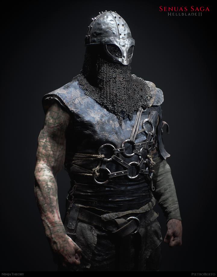 Armored Slaver bust render - Hellblade 2