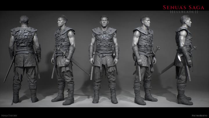 Thorgest clay body 360 render - Hellblade 2